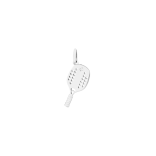 Pingente Ouro Branco 18K Raquete  -18k