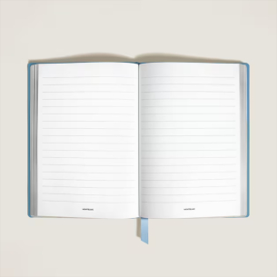 Caderno Montblanc Medio, Saffiano Leather, Pale Blue - Lined Pages