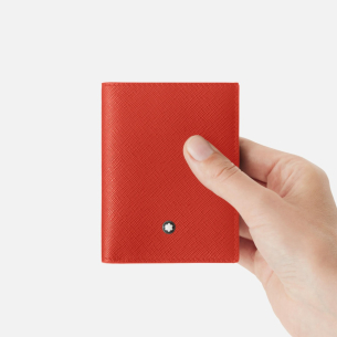 Carteira Montblanc Sartorial Mini 4CC - Coral