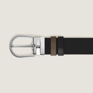 Cinto Montblanc Horseshoe 35 mm Reversível em Couro Extreme