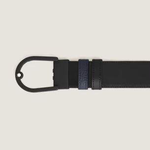 Cinto Montblanc Horseshoe 35 mm Reversível em Couro Granulado
