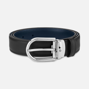 Cinto Montblanc com fivela de pino em forma de ferradura