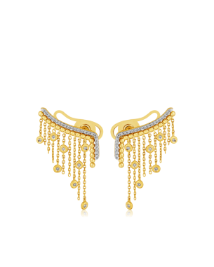Brinco em Ouro Amarelo 18K com Diamantes  