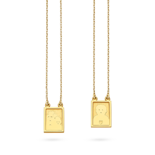 Escapulário Gravado em Ouro Amarelo 18K