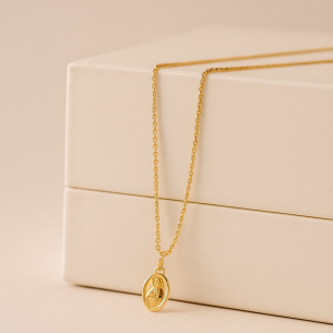 Escapulário Medalha Religiosa em Ouro Amarelo 18K