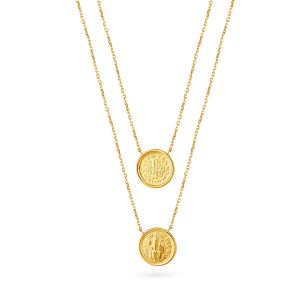 Escapulário de São Bento em Ouro Amarelo 18K