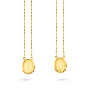 Colar Escapulário Medalha em Ouro Amarelo 18K