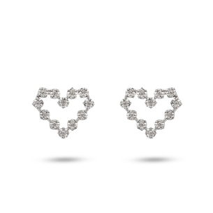 Brinco em Ouro Branco 18K com Diamantes  