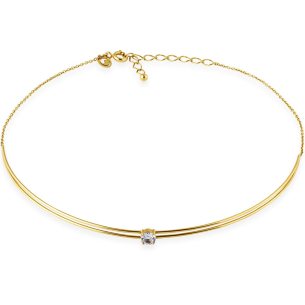 Choker de ouro 18k com topázio