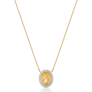 Gargantilha em Ouro Amarelo 18K Nossa Senhora das Graças