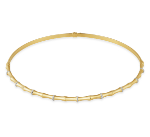 Choker Bambu em Ouro Amarelo 18k com Diamante - GA8006.01537_OA