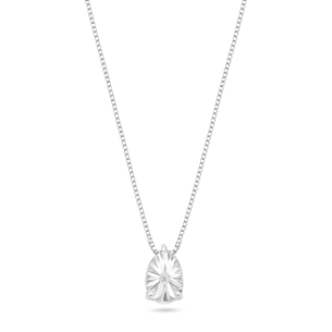 Gargantilha Gota com Diamante em Ouro Branco 18K
