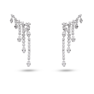 Brinco Earcuff em Ouro Branco 18K com Diamantes  