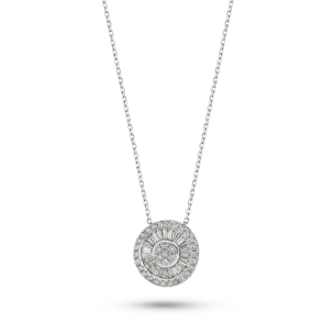 Gargantilha em Ouro Branco 18k com Diamantes