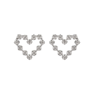 Brinco em Ouro Branco 18K com Diamantes  