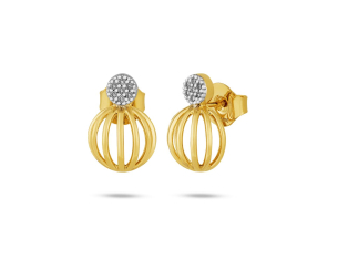 Brinco Ouro Amarelo com Diamantes - 18K