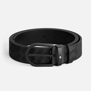 Cinto Montblanc Black Leather 35 mm