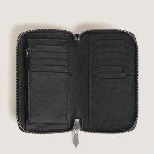 Carteira Montblanc 12cc with Zip in Sartorial Leather