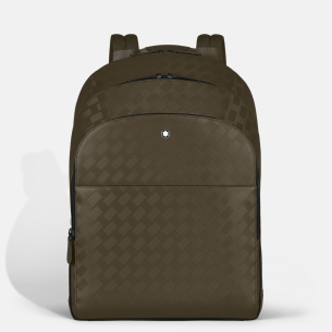 Mochila Montblanc Large with 3 Compartments in Extreme Leather - Khaki