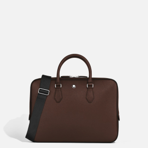 Pasta Executiva Montblanc Thin Briefcase in Sartorial Leather - Ébano