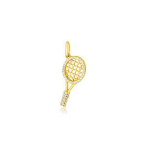Pingente Ouro Amarelo 18K com Diamantes de Raquete   