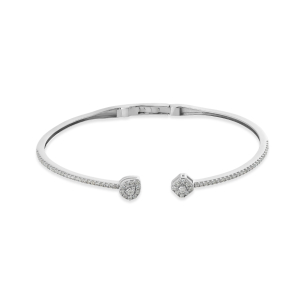 Bracelete em Ouro Branco 18k com Diamantes