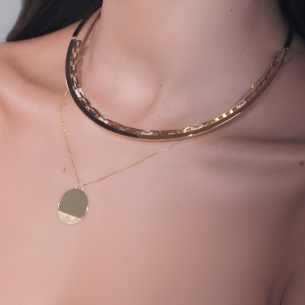 Gargantilha com Diamantes em Ouro Amarelo 18K