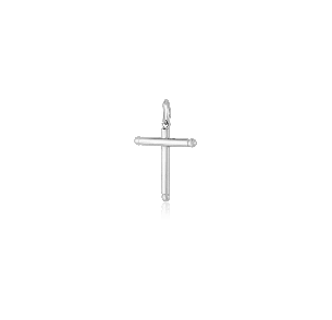 Pingente crucifixo em Ouro Branco 18K pequeno