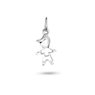 Pingente Ouro Branco 18K menino pequeno
