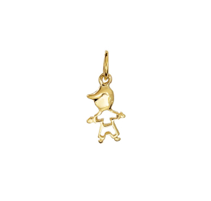 Pingente de ouro 18k menino vazado