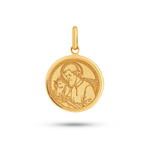 Pingente São Lucas em Ouro Amarelo 18K