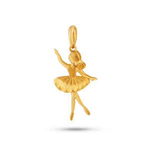 Pingente Bailarina em Ouro Amarelo 18K