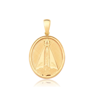 Pingente Nossa Senhora Aparecida em Ouro Amarelo 18K