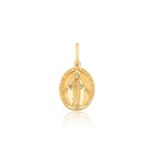 Pingente Ouro Amarelo 18K Nossa Senhora das Graças