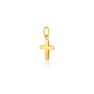 Pingente de ouro amarelo 18k cruz menor