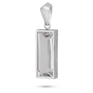Pingente em Ouro Branco 18k com Crital