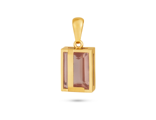Pingente Ouro Amarelo 18K com Quartzo Rosa