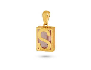 Pingente Ouro Amarelo 18K com Quartzo Rosa