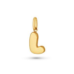 Pingente Infantil Letra L em Ouro Amarelo 18K