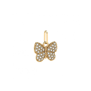 Pingente Ouro Amarelo 18K borboleta com Zircônias