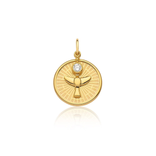 Pingente Ouro Amarelo 18K com Diamante -18k