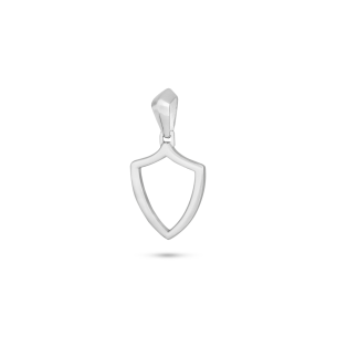 Pingente Escudo em Ouro Branco 18K  