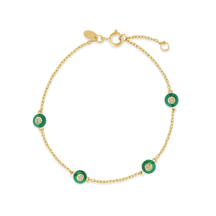 Pulseira em Ouro Amarelo 18K com Brilhantes