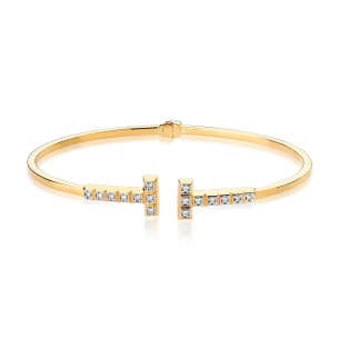 Pulseira bracelete Ouro Amarelo 18K com Diamantes  
