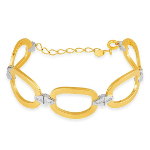 Pulseira em Ouro Amarelo 18K com 0,06 ct de Diamantes