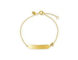 Pulseira Infantil em Ouro Amarelo 18k com Diamante