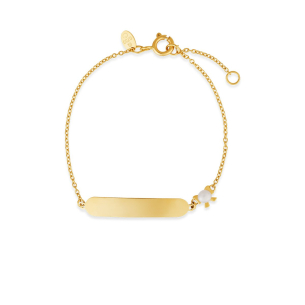 Pulseira Infantil em Ouro Amarelo 18k com Pérola