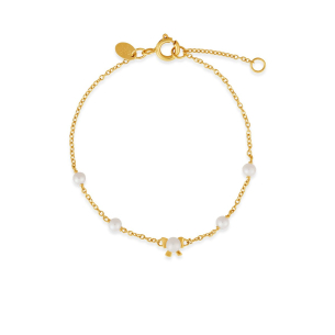 Pulseira Infantil em Ouro Amarelo 18k com Pérolas