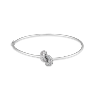 Pulseira Nó com Diamantes em Ouro Branco 18K