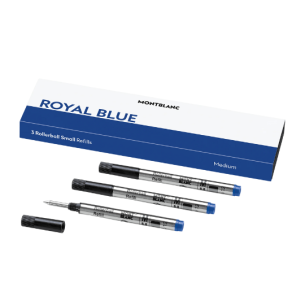 Refil de caneta Montblanc rollerball 3 Recargas (M) - Azul Royal